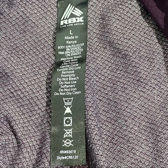 RBX Capri Leggings size L purple - Picture 5 of 8